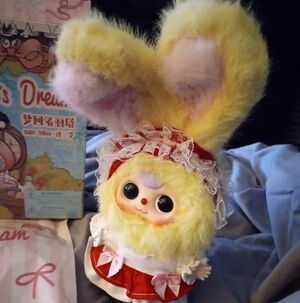 LOLITA'S DREAM BABY 3 BUNNY YELLOW RED DRESS / RED SHOES OFFERS WELCOME